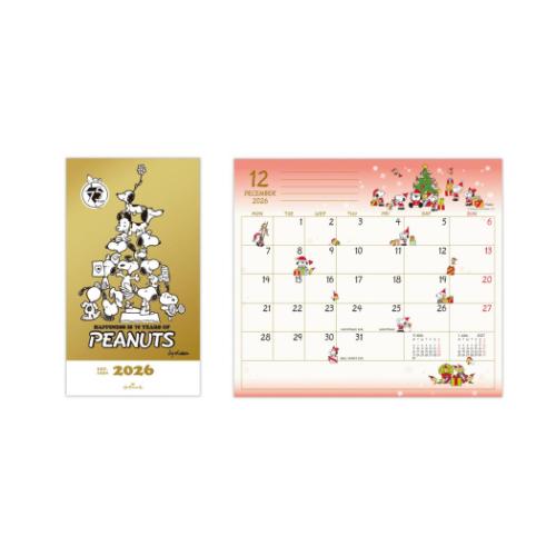 2026 diary スヌーピー スリムマンスリーダイアリー SNスリム箔AG 75thピラミッド ピーナッツ 日本ホールマーク 10月始まり キャラクタースケ...