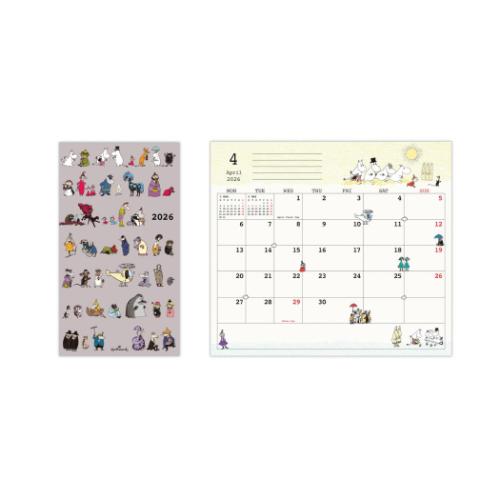 2026 diary ムーミン スリムマンスリーダイアリー MOスリム80th仲間たち 北欧 日本ホールマーク 10月始まり キャラクタースケジュール帳 令和8...