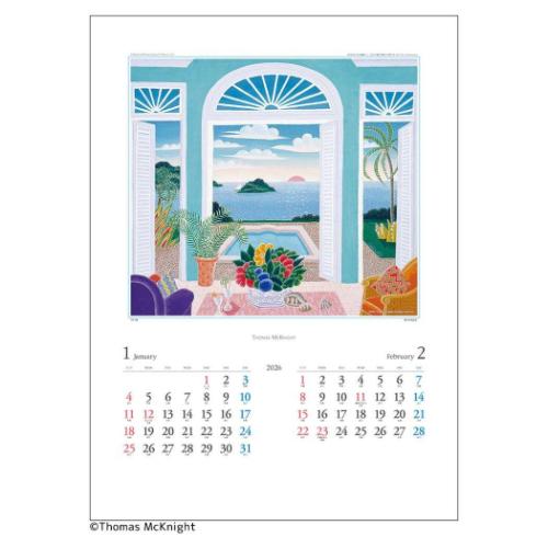 2026 Calendar トーマス マックナイト 壁掛けカレンダー2026年 ART トーダン 海外作家 アート インテリア 令和8年暦 マシュマロポップ