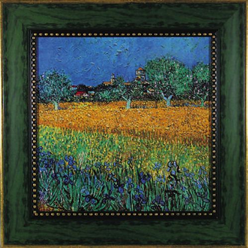 取寄品 ヴィンセント ヴァン ゴッホ アイリスの咲くアルル 額付き ポスター インテリアアート 名画 印象派