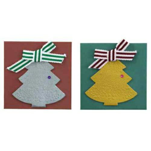 Xmas/クリスマス ツリー エンボスメタリックミニカード ギフトカード メール便可 マシュマロポップ