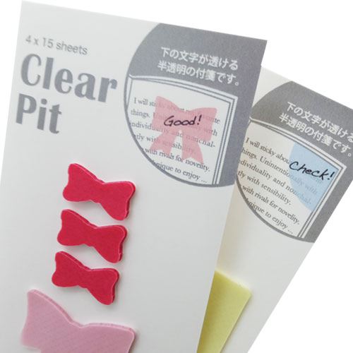 付箋 Clear Pit リボン 大人かわいい 付箋メモ おしゃれ ステーショナリー雑貨 ティーンズ雑貨通販店【あす楽】ティーンズ 雑貨 通販 マシュマロポップ【全品ポイント10倍】【ママ割 エントリー5倍】11/26まで