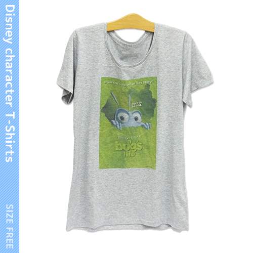 レディースT-SHIRT グレー バグズライフ Tシャツ ディズニー 女性用 かわいい ティーンズ 雑貨 メール便可 マシュマロポップ ティーンズ 雑貨 マシュマロポップ