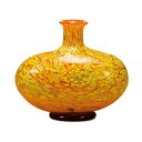 取寄品 津軽びいどろ フラワーベース 花器 大 十和田 紅葉 アデリア ガラス花びん ギフト 雑貨 石塚硝子