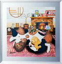 取寄品 なかの まりの 動物画 ミラーアート HOME メルヘン インテリア 雑貨
