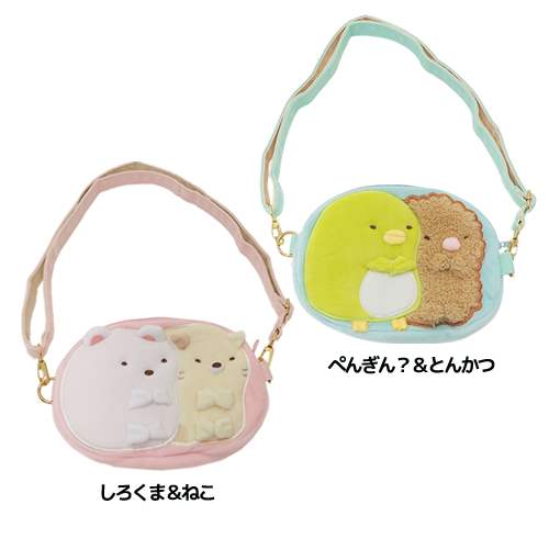 すみっコぐらし スマホポーチ スマートフォンバッグ ぺんぎん？＆とんかつ しろくま＆ねこ サンエックス グルマンディーズ スマートフォンポーチ キャラクターグッズのサムネイル