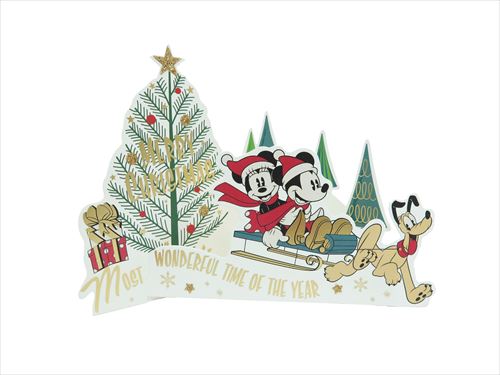 スタンディング立体カード ミッキー ＆ ミニー クリスマスカード ディズニー APJ Xmas 封筒付き ティーンズ ジュニア メール便可 マシュマロポップのサムネイル