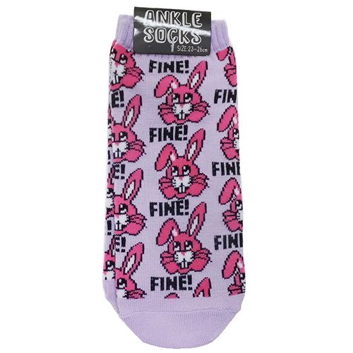 アンクルソックス ファインラビット 男女兼用靴下 オクタニコーポレーション 23-25cm プチプラ メンズ レディースグッズ メール便可 マシュマロポップのサムネイル