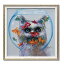 オイル ペイント アート キャットアンドフィッシュ S アートポスター 額付 動物画 可愛い 猫 インテリアグッズ 取寄品 マシュマロポップ
