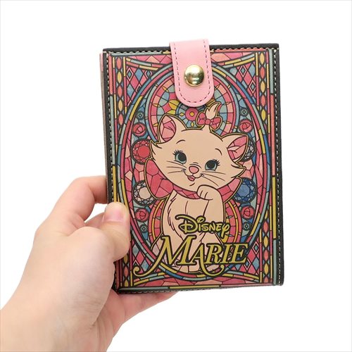 レザー製スタンドミラー ステンドグラスコレクション おしゃれキャット マリー 本革手鏡 ディズニー ディバージョン 日本製 牛革 ティーンズ ジュニア マシュマロポップ