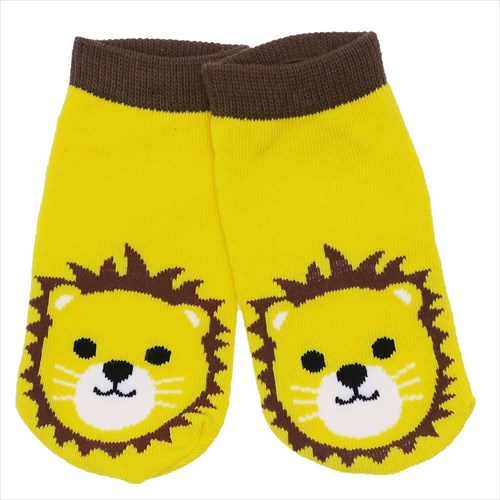キッズ ソックス アニマルフレンズ ライオン 子供用靴下 HNA 13-18cm 動物園 アンクルソックスグッズ メール便可 マシュマロポップのサムネイル
