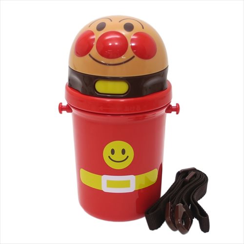 ストロー付ダイカットプラボトル アンパンマン 水筒 レック 400ml 遠足 雑貨 ティーンズ ジュニア マシュマロポップのサムネイル