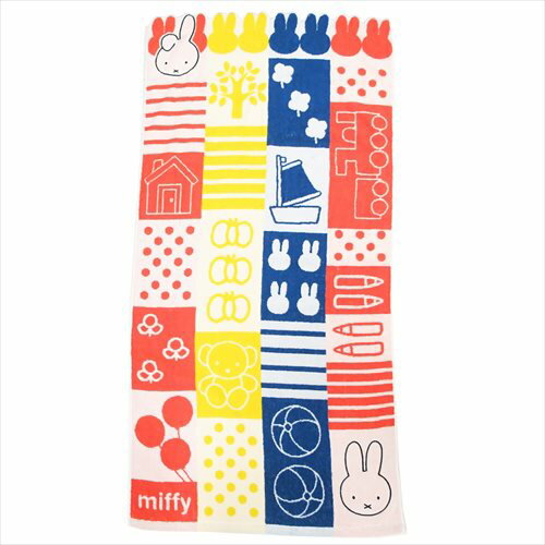 ジャガード ビッグタオル ピースmiffy ミッフィー バスタオル ディックブルーナ 丸眞 ギフト 雑貨 絵本ティーンズ ジュニア マシュマロポップ