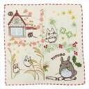 全面刺繍ハンカチタオル 花ごよみ となりのトトロ ミニタオル スタジオジブリ 丸眞 ギフト 雑貨 ティーンズ ジュニア メール便可 マシュマロポップ