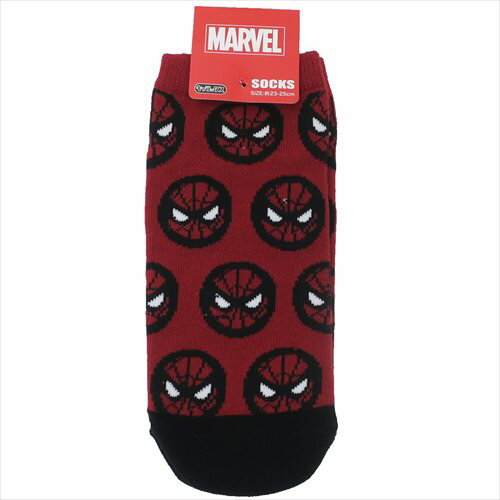 レディースソックス アイコンパターン スパイダーマン 女性用靴下 MARVEL スモールプラネット 22-24cm キャラックス ティーンズ ジュニア メール便可 マシュマロポップ