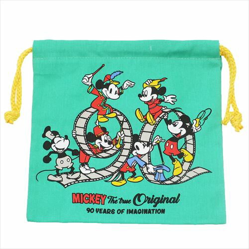 きんちゃくポーチ フィルム ミッキーマウス 巾着袋 ディズニー スモールプラネット 90周年記念 ティーンズ ジュニア メール便可 マシュマロポップのサムネイル