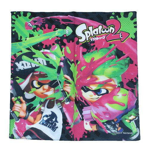 ハンカチ ガール ＆ ボーイ スプラトゥーン 2 お手拭きはんかち 新入学 新入園準備...