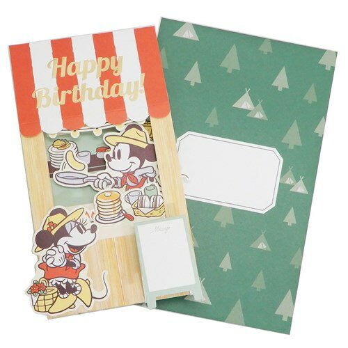 ポップアップスタンド バースデーカード ミッキー & ミニー グリーティング カード ディズニー APJ 誕生日祝い ギフトカード ティーンズ ジュニア メール...