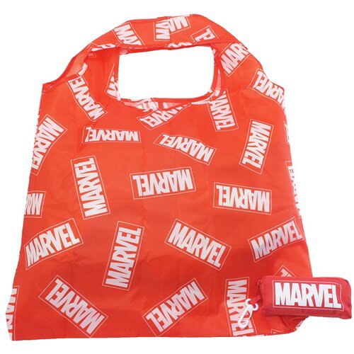 エコバッグ 折りたたみ ショッピングバッグ スプレッドロゴ MARVEL マーベル お買い物かばん ティーンズ ジュニア マシュマロポップ