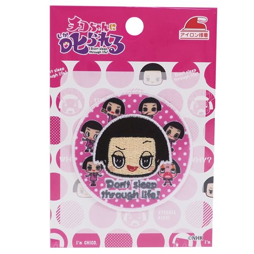アイロンパッチ 01サークル チコちゃんに叱られる ワッペン NHK パイオニア 直径55mm 手芸用品 ティー..