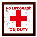 SIGN FRAME No Lifeguard サインフレーム カフェ インテリア 美工社 額装品 ギフト 装飾インテリア 取寄品 マシュマロポップ