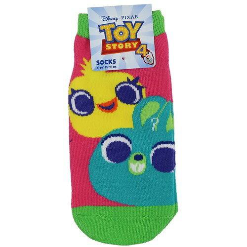 ジュニア ソックス ダッキー ＆ バニー トイストーリー 4 子供用 靴下 ディズニー スモールプラネット 15-21cm キャラックス ティーンズ ジュニア メール便可 マシュマロポップのサムネイル