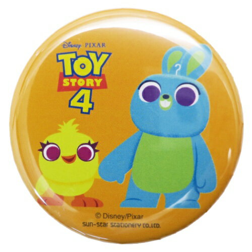 トイストーリー 4 缶バッジ ビッグ カンバッジ ダッキー＆バニー ディズニー サンスター文具 コレクション 雑貨 プチギフト メール便可のサムネイル
