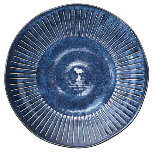 磁器製 ラウンドプレート インディゴシリーズ スヌーピー 中皿 ピーナッツ 金正陶器 日本製食器 ギフト 雑貨 ティーンズ ジュニア マシュマロポップ