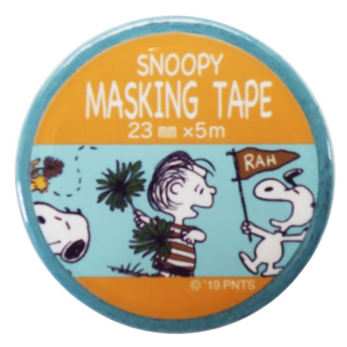 23mm マステ チアブルー スヌーピー マスキングテープ ピーナッツ S ＆ Cコーポレーション 23mm 5m DECOテープ ティーンズ ジュニア メール便可 マシュマロポップ