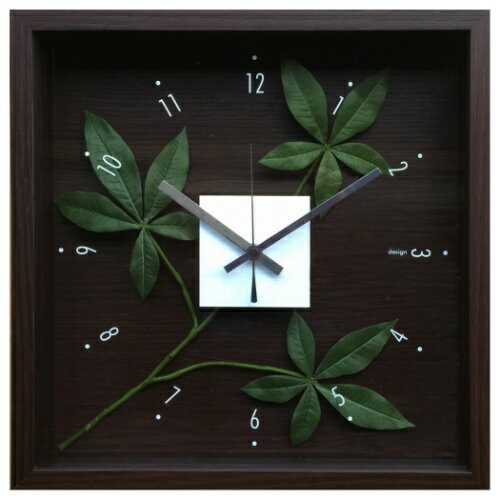 Design Clock LEAF パキラ グラブラ デザインクロック リーフ 掛け時計 美工社 CDC-51814 リーフアート ギフトインテリア 取寄品 マシュマロポップ