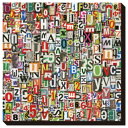 Designed Background Newspaper Clipping Art Panel インテリア パネル 美工社 IAP-52116 キャンバスアー...