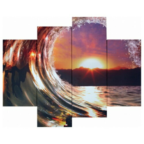 Bello Canvas Art Beautiful ocean wave 4Zbg LoXA[g ʐ^ A[g H IPT-61746 t[XCeA i }V}|bv