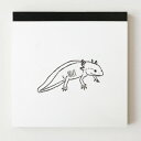 スクエア メモ Animal Series メモ帳 ウーパールーパー アニマル グリーンフラッシュ 4柄100枚 プチギフト シンプルイラストグッズ メール便可...