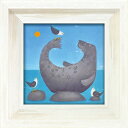 ボーン トゥ フィッシュ AB-04501 アリサ ブラック 動物画 24x24cm ギフト 絵画 額付き ポスターインテリア 取寄品 マシュマロポップ