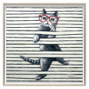 キャット プレイ Mサイズ オイルペイントアート 動物画 OP-18024 63x63cm 油絵 額付き 猫 かわいいインテリア 取寄品 マシュマロポップ