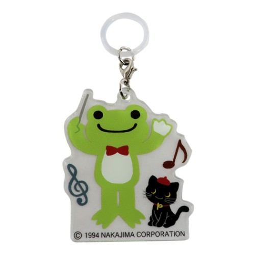 アンブレラマーカー付き アクリル キーホルダー 指揮者 かえるのピクルス 傘アクセサリー マリモクラフト 傘の目印 ティーンズ ジュニア かわいい グッズ マシュマロポップ