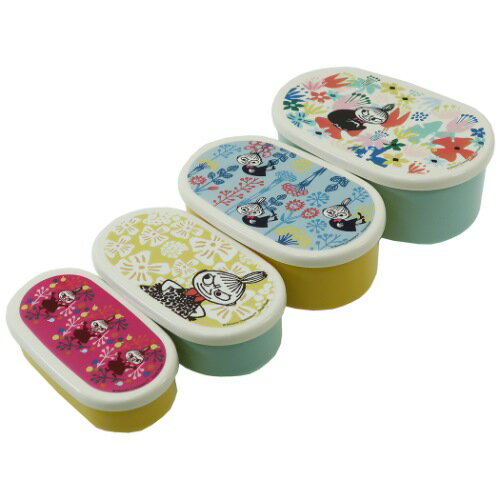 4P ランチボックス リトルミイ 小花 ムーミン お弁当箱 北欧 スモールプラネット 450ml 280ml 180ml 100ml 日本製 ティーンズ ジュニア 雑貨 マシュマロポップのサムネイル