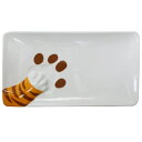 どろぼう猫 角皿 おさかな スクエア プレート トラ猫 サンアート ギフト食器 おもしろ雑貨 マシュマロポップ