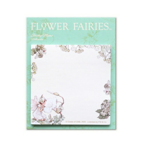 スクエア ふせん 付箋 フラワーフェアリーズ White Bindweed FLOWER FAIRIES グリーンフラッシュ 事務用品 大人向け文具 メール便可 マシュマロポップ