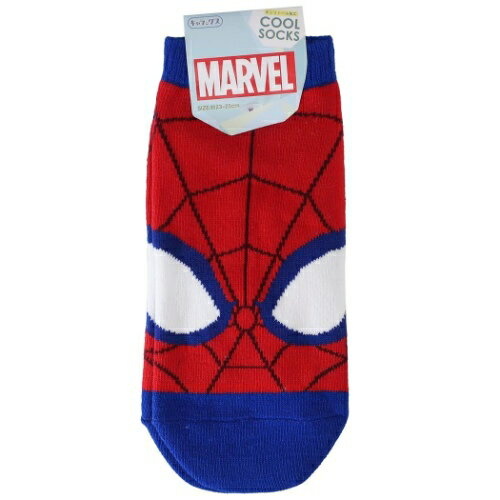 女性用 サマー 靴下 スパイダーマン レディース クール ソックス フェイス マーベル スモールプラネット 夏用靴下 メール便可
