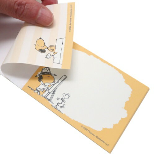 メモ帳 スヌーピー ミニ ミニメモ イエロー ピーナッツ サンスター文具 大人かわいい メール便可 マシュマロポップ