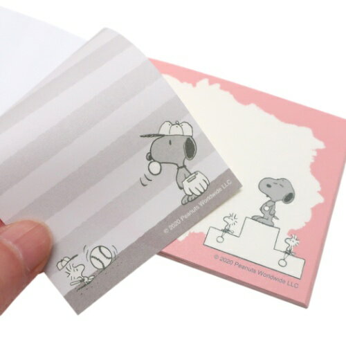 メモ帳 スヌーピー ミニ ミニメモ グレー ピーナッツ サンスター文具 大人かわいい メール便可 マシュマロポップ