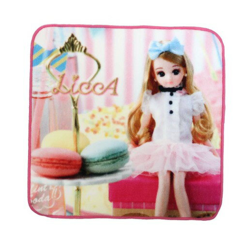 ミニタオル リカちゃん インクジェットプリント ハンカチタオル マカロン 林タオル 女の子向け メール便可 マシュマロポップのサムネイル