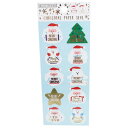 CHRISTMAS シール シート 箔押し ペーパー シール 578 アクティブコーポレーション 手帳デコ Xmasステッカー メール便可 マシュマロポップ