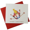 クリスマスカード いわさきちひろ ミニ ギフトカード スキーをする子ども APJ 封筒付きミニミニカード Xmas メール便可 マシュマロポップ