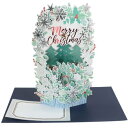 クリスマスカード ポップアップカード スノーフレーク APJ 封筒付きグリーティングカード Xmas雑貨 メール便可 マシュマロポップ