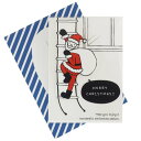 クリスマスカード ウォールステッカーカード よじのぼりサンタ APJ 封筒付きグリーティングカード Xmas メール便可 マシュマロポップの商品画像