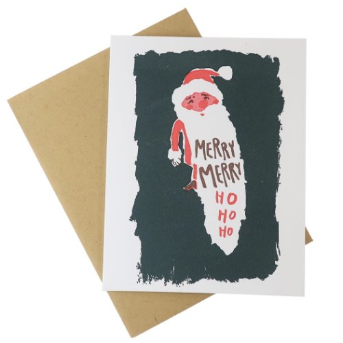 エッグプレス クリスマスカード 箔押 カード メリーサンタ APJ 封筒付きグリーティングカード Xmas メール便可 マシュマロポップ