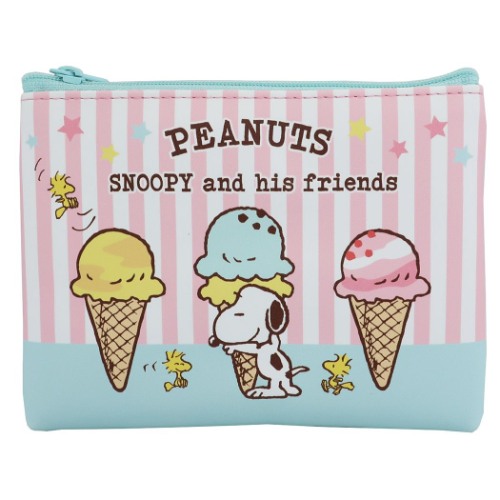 スヌーピー フラットポーチ フリーポーチ M アイス ピーナッツ ケイカンパニー プレゼント キャラクター グッズ メール便可
