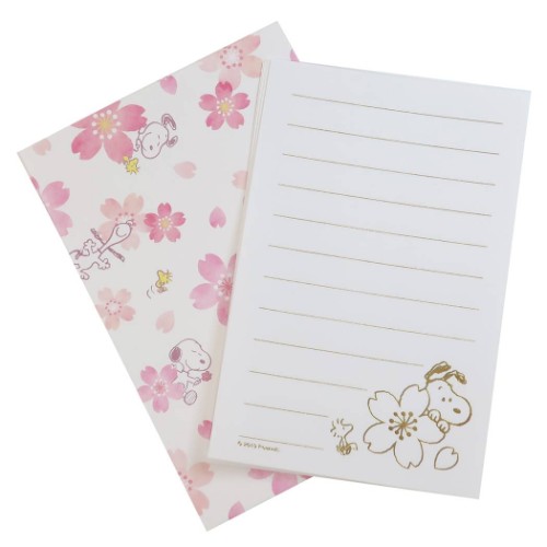 ミニレターセット かわいい スヌーピー 手渡し手紙セット さくら ピーナッツ S＆Cコーポレーション プレゼント メール便可 マシュマロポップのサムネイル